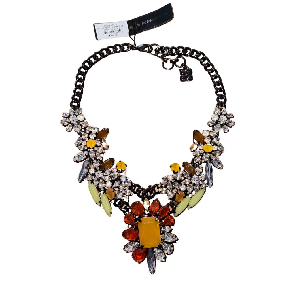Bcbg Roxy Floral Jeweled Statement Necklace 38$